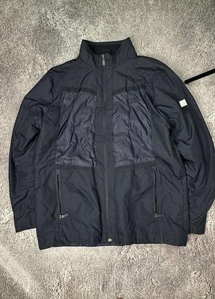 Чоловіча легка куртка вітровка hugo boss l-xl чорна