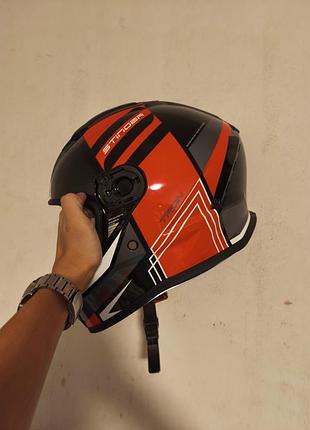 Мотошолом mt stinger 2 tron b15 gloss red s 3