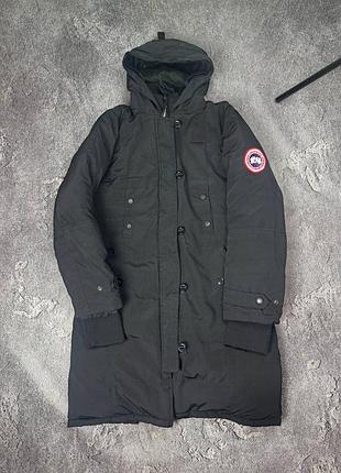 Женская пуховая куртка парка canada goose l черная (оригинал)