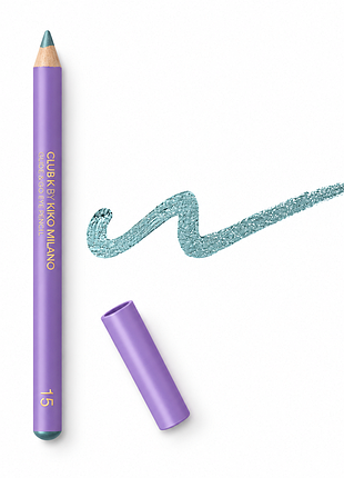 Карандаш для глаз kiko milano club k glide &amp; go eye pencil - 15 line cutter - сине-бирюзовый teal blue (000303-15)