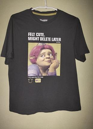 Футболка женская с принтом shrek fiona felt cute