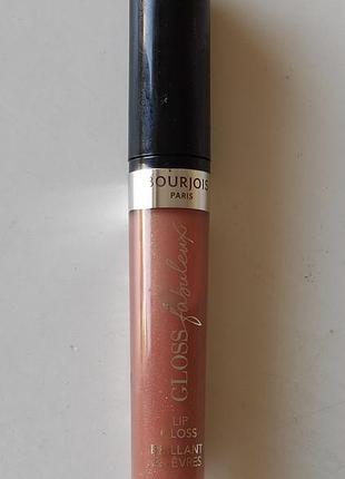 Блеск для губ с эффектом бальзама bourjois gloss fabuleux#02 golden girl новый