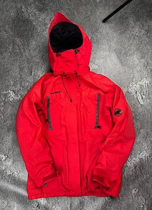 Мембранная куртка mammut gore-tex xcr s красная с подкладом