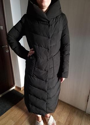 Жіноче зимове пальто jarius originality чорне l/46 з капюшоном