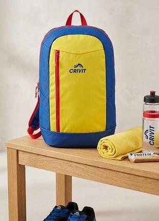 Легкий спортивний рюкзак crivit (синьо-жовтий, новий)