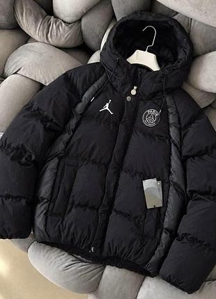 Чоловічий пуховик jordan x paris saint-germain чорний
