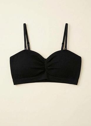 Топ бандо с чашками черный primark