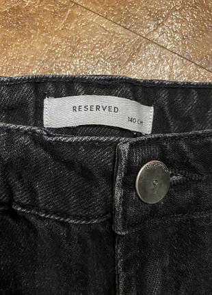 Джинси для дівчинки reserved чорні 140 см 3