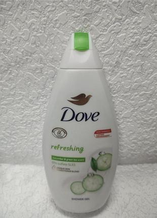 Крем-гель для душу dove
 refreshing cucumber&green tea scent 450ml