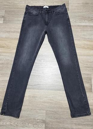 Чоловічі сірі джинси m&amp;s, розмір 34/33 slim fit.