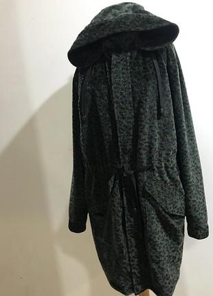 Куртка хутро жіноче подовжено пальто-парка від бренду asos із м'якого ворсистого штучного хутра