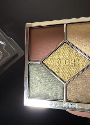 Розкішна палетка тіней для повік diorshow 5 couleurs couture від бренду dior у відтінку 343 khaki.