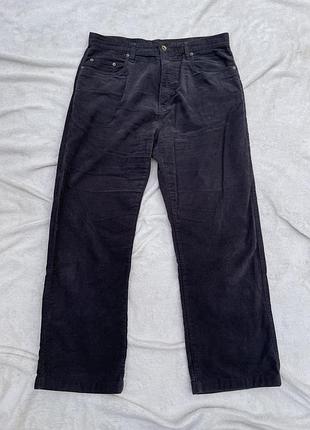 Чоловічі вельветові джинси cons jeans w33 l36 (антрацит / 100% бавовна)