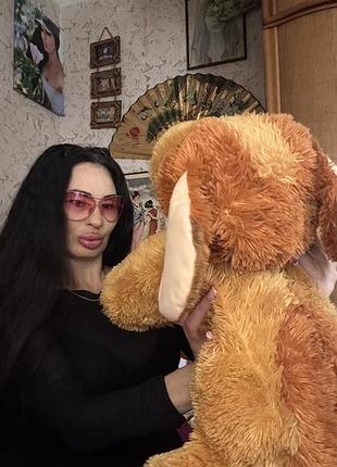 М'яка іграшка собака, коричнева