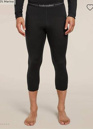 Термоштани icebreaker 200 oasis 3/4 merino wool чоловічі вкорочені легінси р.l