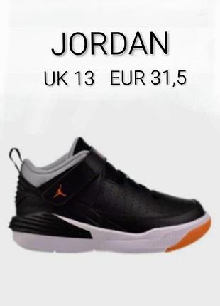 Шкіряні хайтопи високі кросівки бренду jordan max aura  uk  13   eur  31,5