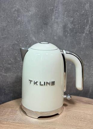 Электрочаный t.k.line tk00280 из нержавеющей стали 1.7 л 3000 вт молочный