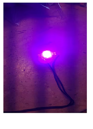 Уф світлодіод 10 w 12v 395нм ультрафіолетовий чип діод для сушіння клею смоли