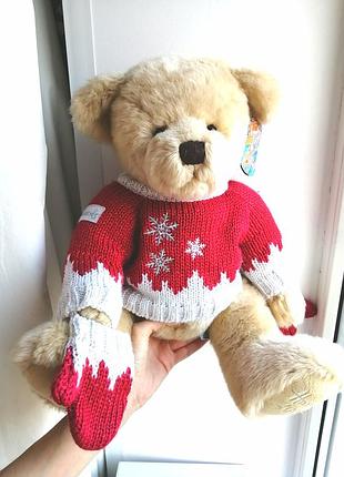Harrods 2008 ведмедик колекційний новый великий різдвяний м'яка іграшка колекційна ведмідь у одязі новий рік подарунок