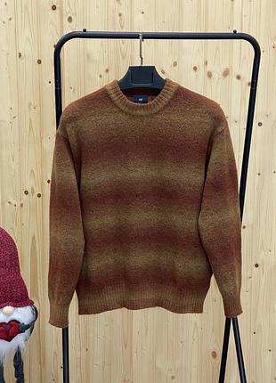 🖤стильний чоловічий светр h&m/м'який джемпер оверсайз з ефектом градієнта (омбре)🖤