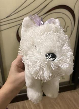 Гарна мягка собачка іграшка, в білому кольорі, від бренду: toi-toys