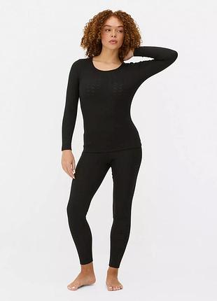 Комплект термобелья женский в перфорацию пуантель heat iq primark xs, s, m черный