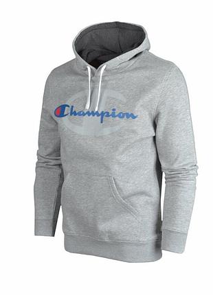 Чоловічий сріблястий худі champion logo
