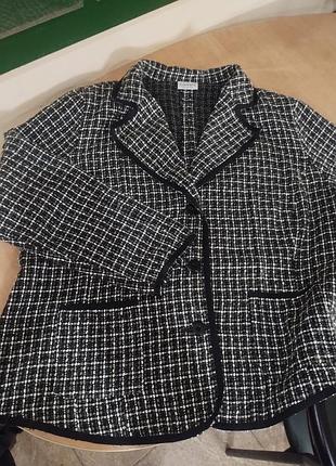Жакет букле облегченный c&a (canda)в стиле шанель,58-60(3xl)