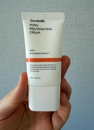 Омолоджувальний крем genabelle pdrn rejuvenating cream 20 ml з полінуклеотидами, комплексом htd-genacomplex, керамідами для відновлення барʼєру