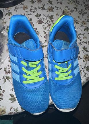 Кросівки дитячі adidas сині з салатовим