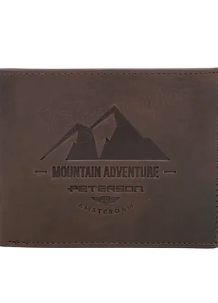 Мужской кожаный кошелек peterson ptn n992-be-mountain