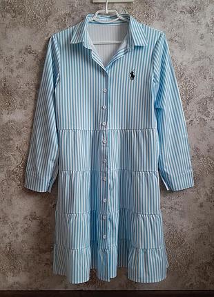 Сукня сорочка polo ralph lauren у смужку на ґудзиках