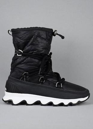 Sorel kinetic waterproof термоботинки дутики черевики жіночі зимові непромокаючі чорні на платформі 37-38 р/24 см moon boot columbia casadei
