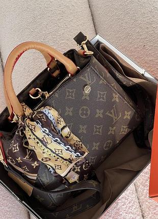 Сумка braided handle montaigne handbag monogram mini