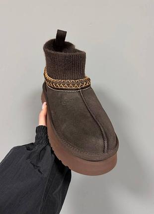 Уггі ugg tazz sock |  chocolate brown premium 6