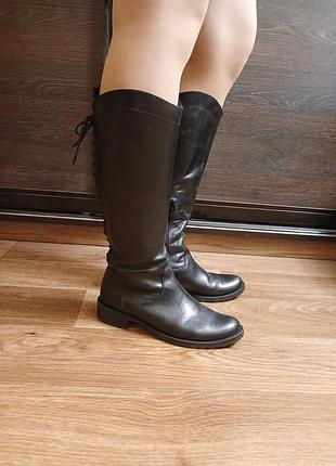 Кожаные итальянские сапожки трубы 38р 4