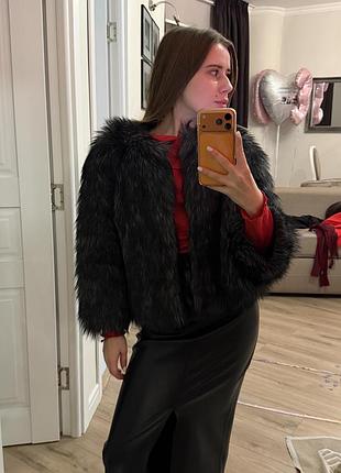 Жіноча еко-шуба michael kors чорна коротка