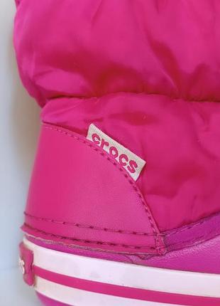 Дитячі чоботи crocs дутики рожеві 2