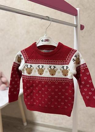Светр primark новорічний з оленями