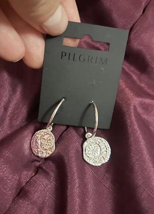 Pilgrim сережки срібло зі стразами  данія