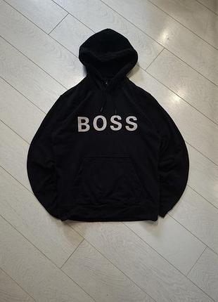 Оригінальне чоловіче худі hugo boss s чорне худі толстовка чоловіча boss х'юго босс