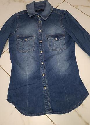 Джинсова сорочка рубашка zara