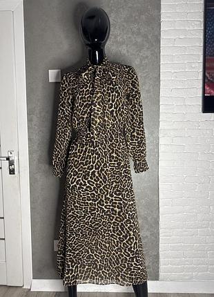 Сукня плаття у леопардовий принт zara, s