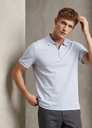 Поло мужское на молнии бренда charles tyrwhitt ✨