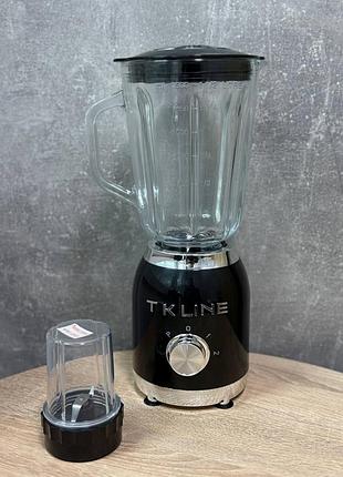 Блендер стационарный t.k.line tk00282-b 2в1 1.5 л 3000 вт черный