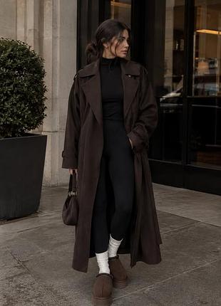Zara тренч из шерсти, размер m-l