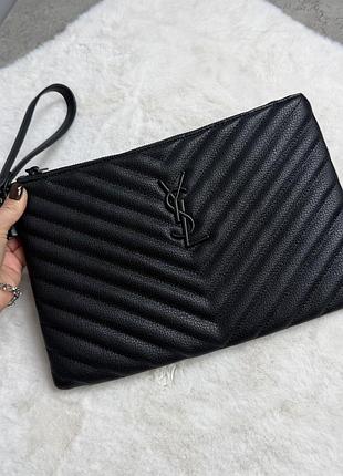 Ysl yves saint laurent клатч чорний