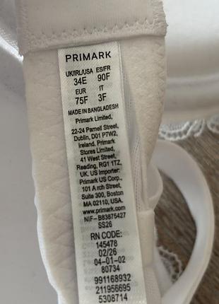 Білий бюст з мереживом пуш ап primark 5