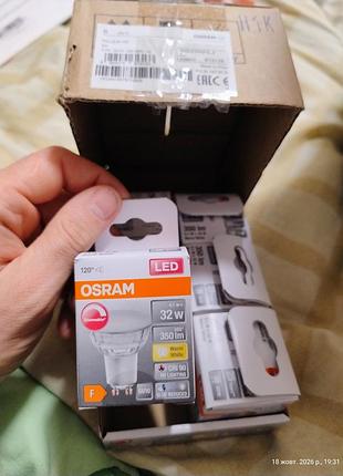 Лампочки osram led par16 gu10 4.1w dimmable, набір 6 шт