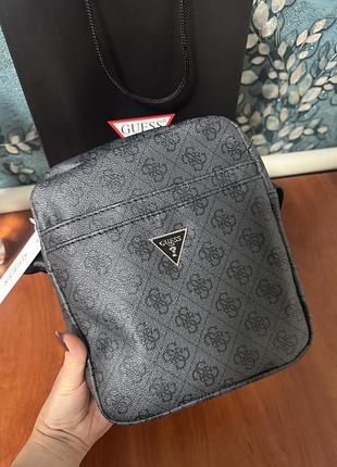 Сумка чоловіча guess через плече сіра